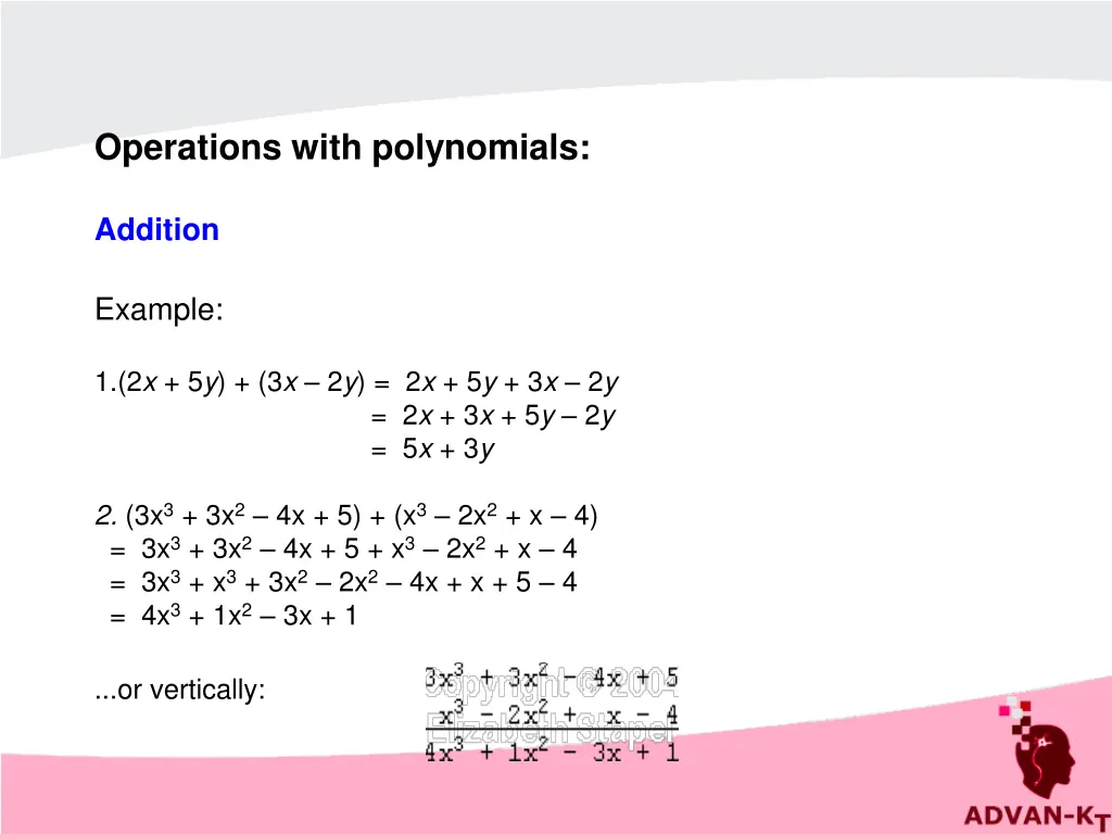 operations with polynomials