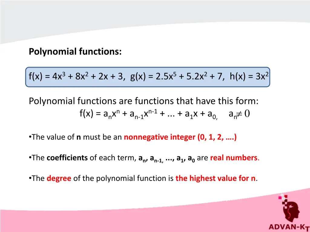 polynomial functions