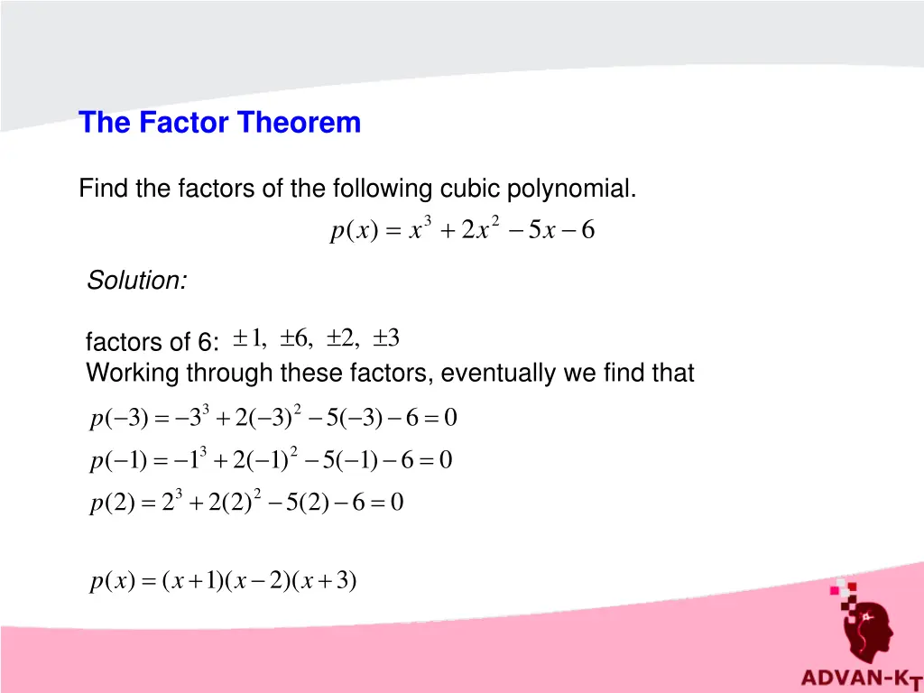 the factor theorem 1