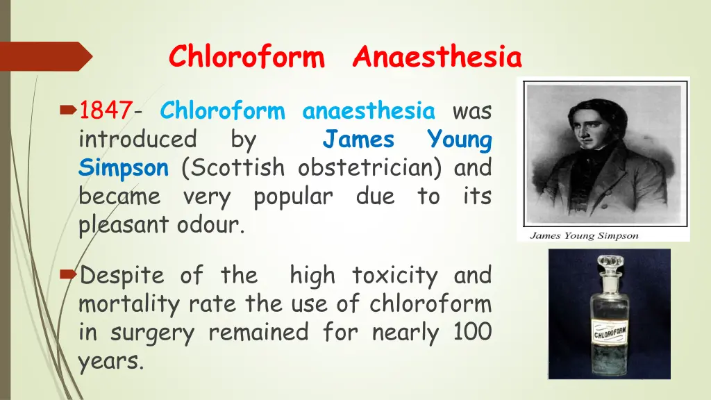 chloroform anaesthesia