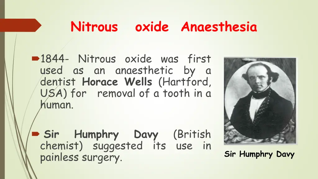 nitrous oxide anaesthesia