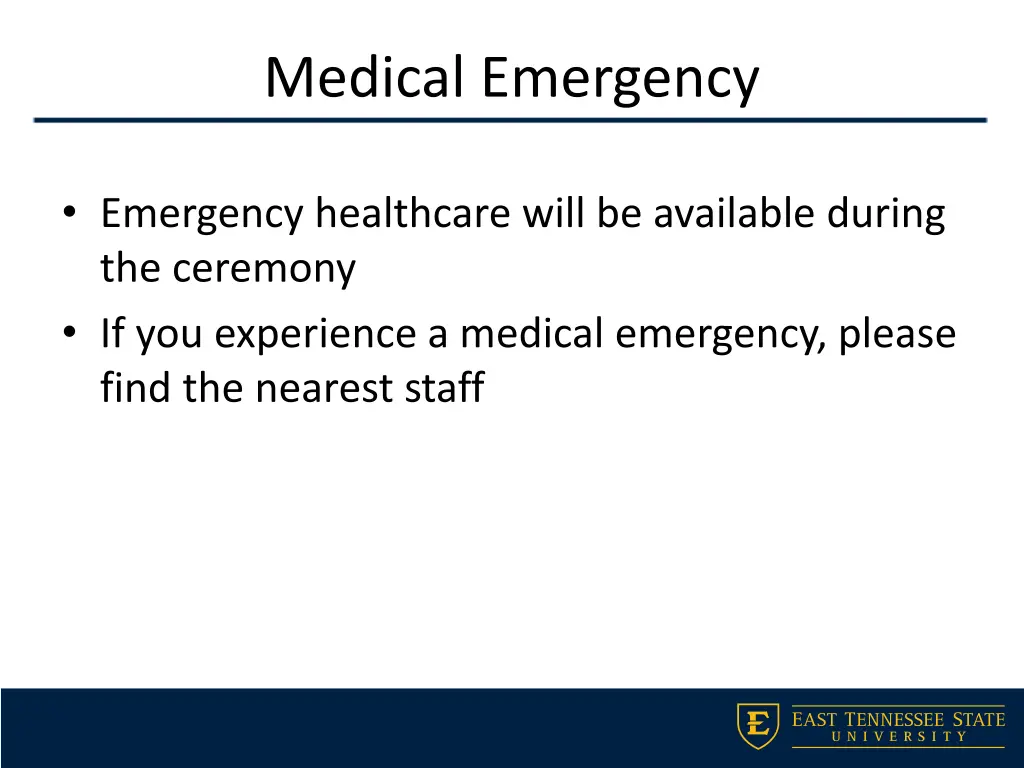 medical emergency