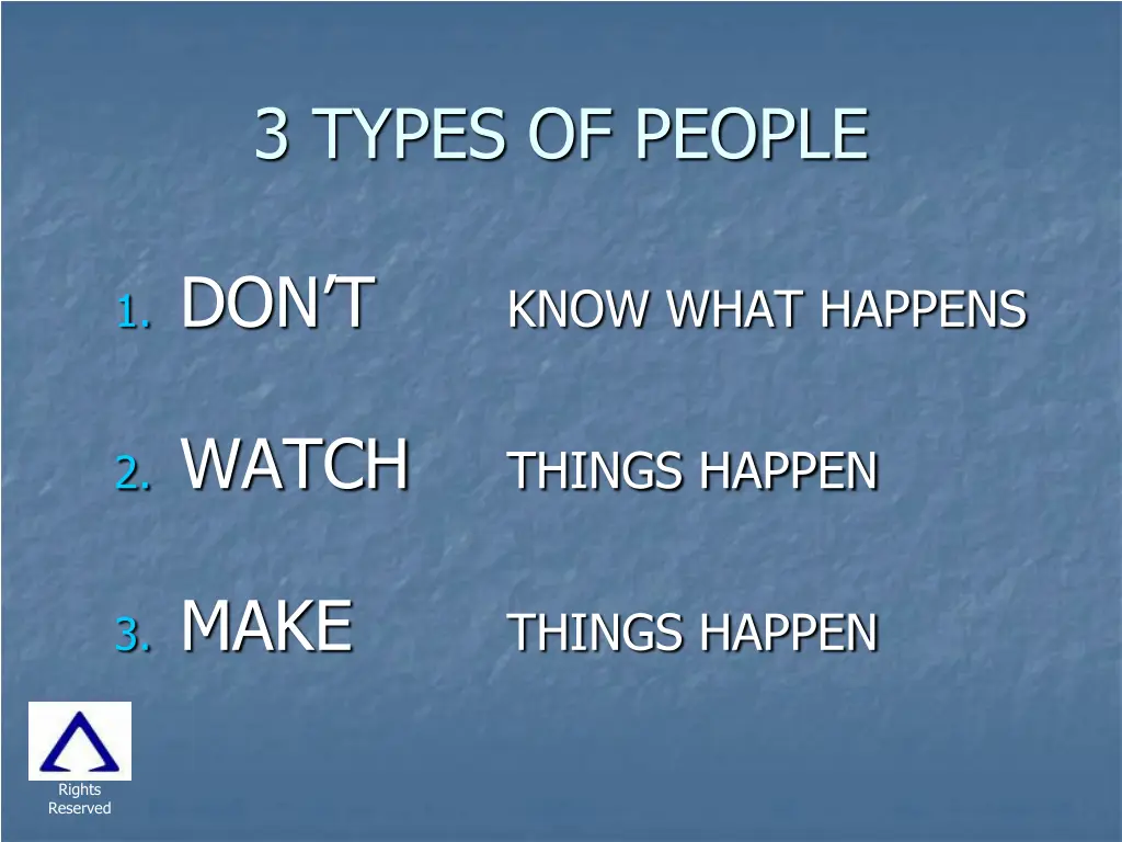 3 types of people