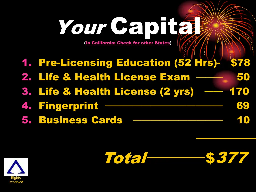 your capital in california check for other states