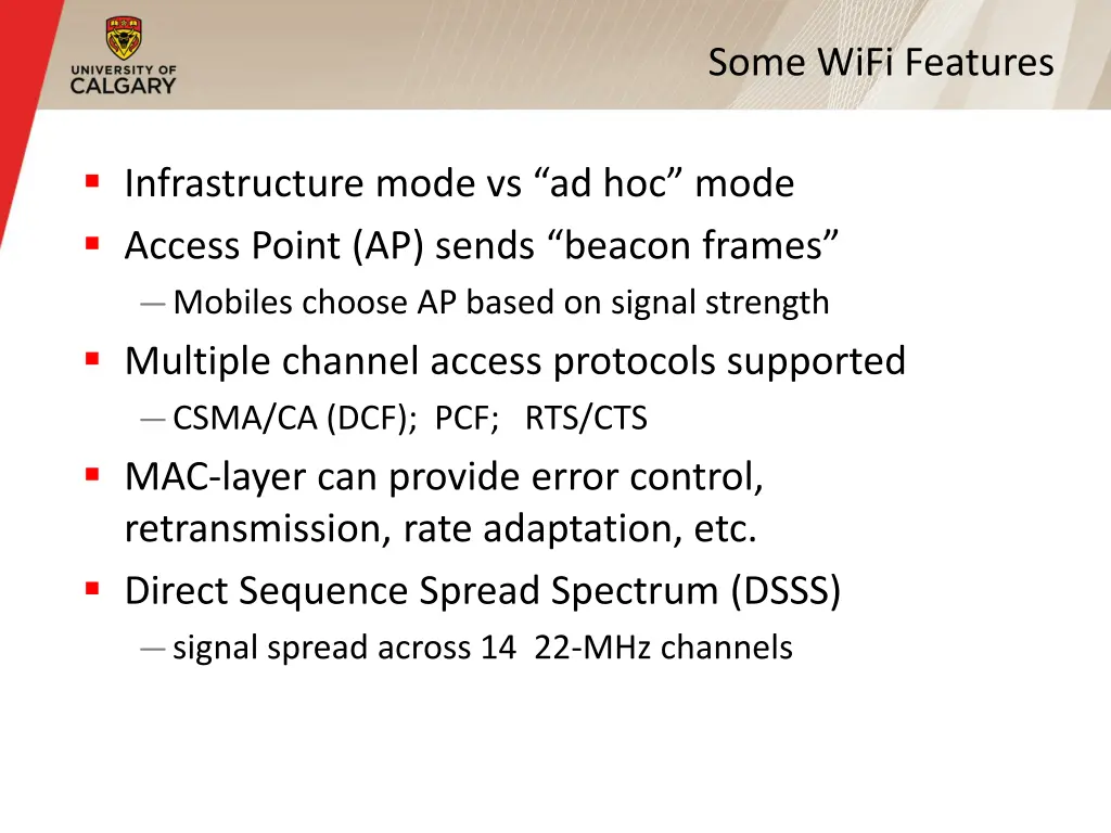 some wifi features