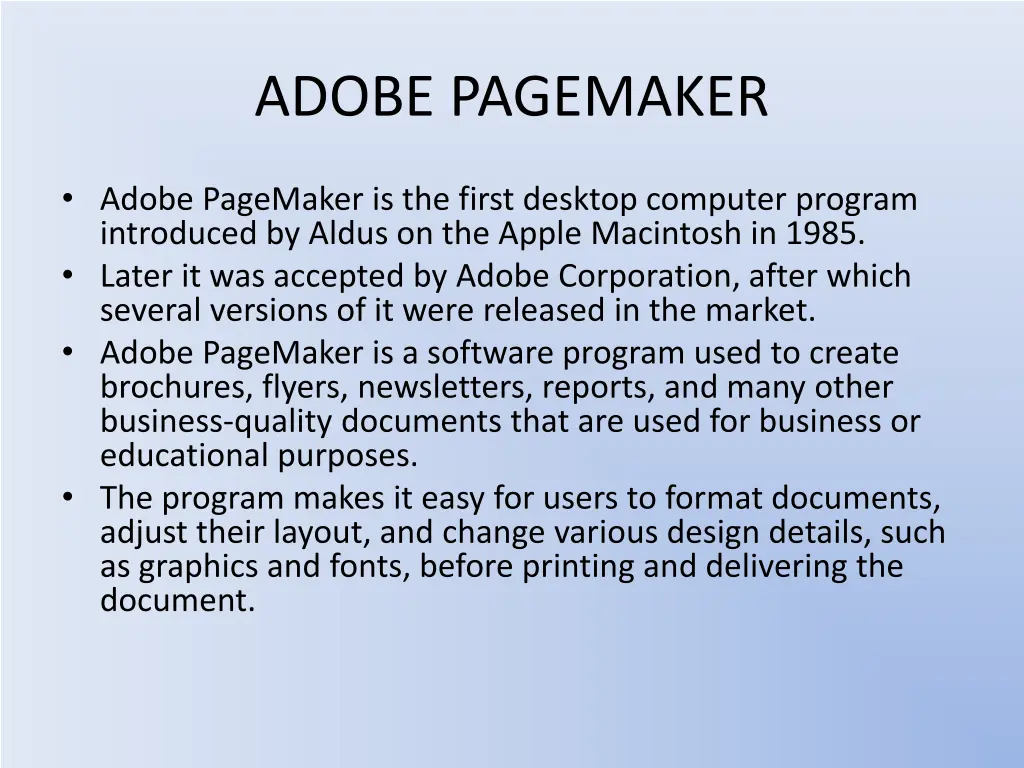 adobe pagemaker