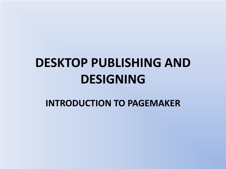 desktop publishing and designing