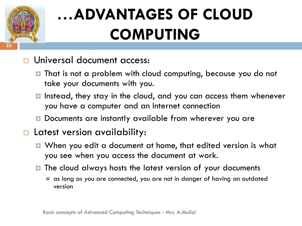 advantages of cloud computing 4