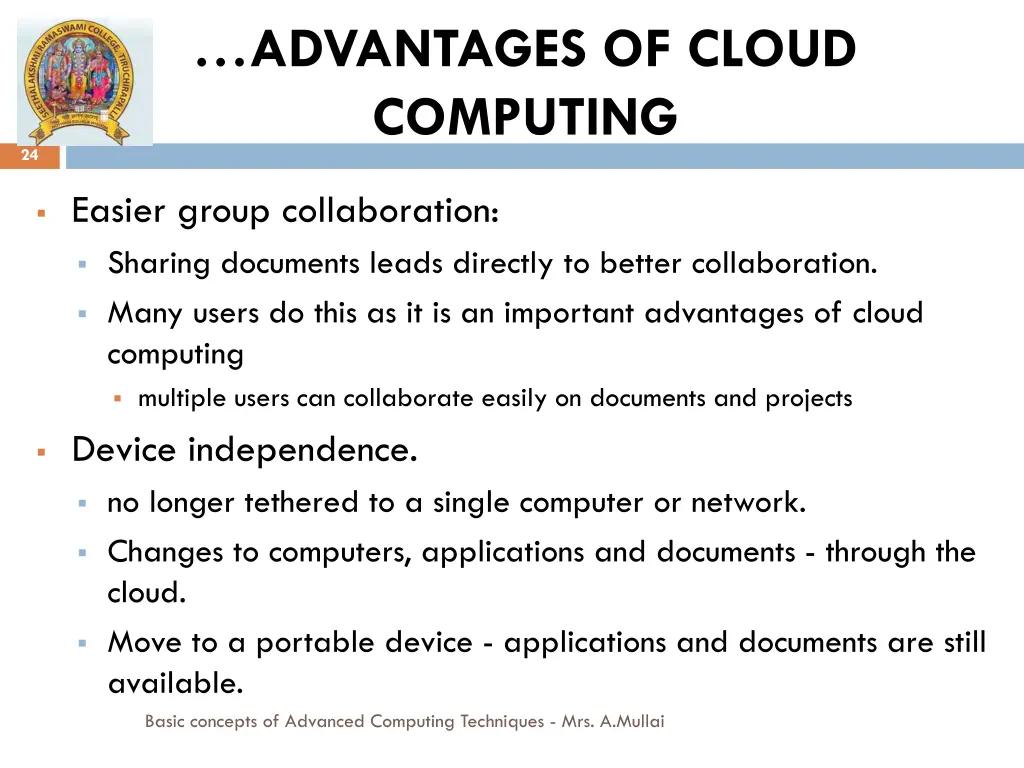 advantages of cloud computing 5