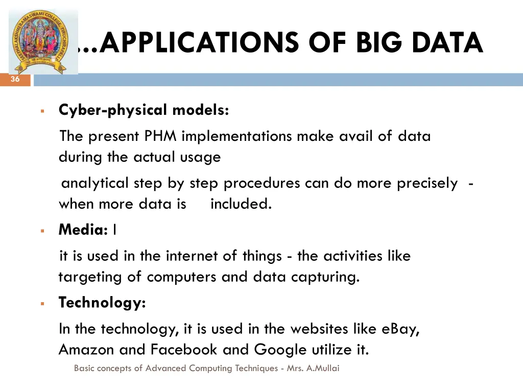 applications of big data 2