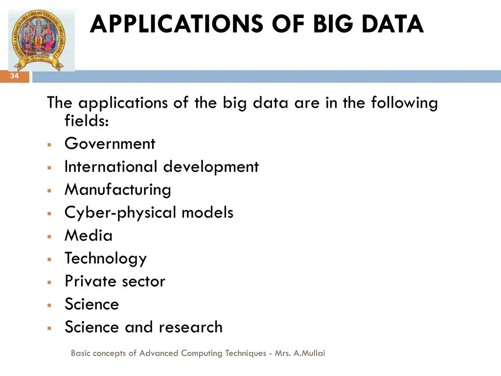 applications of big data