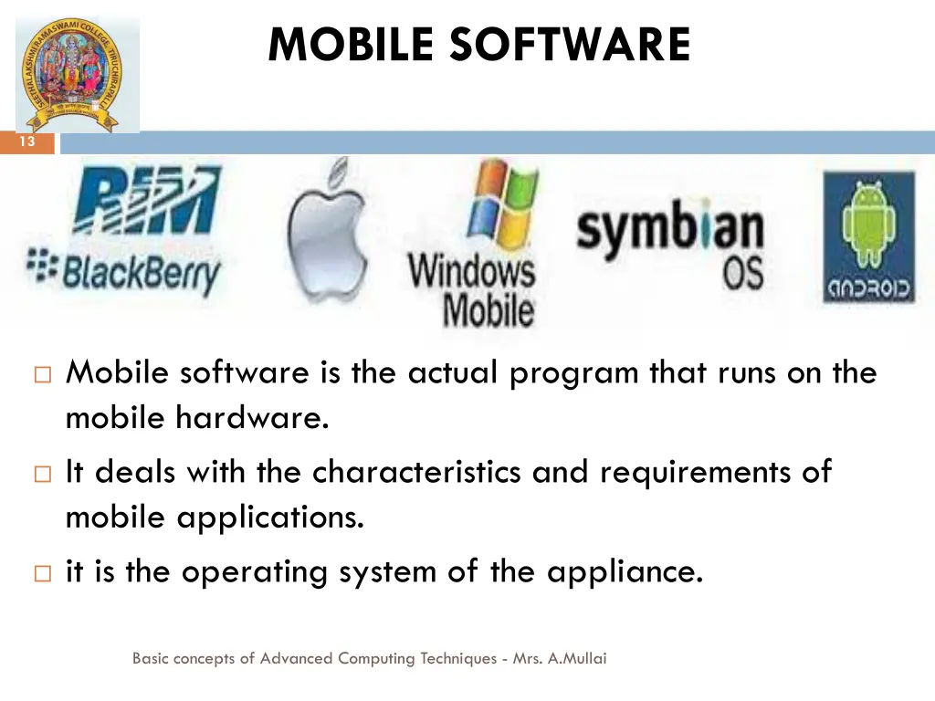 mobile software