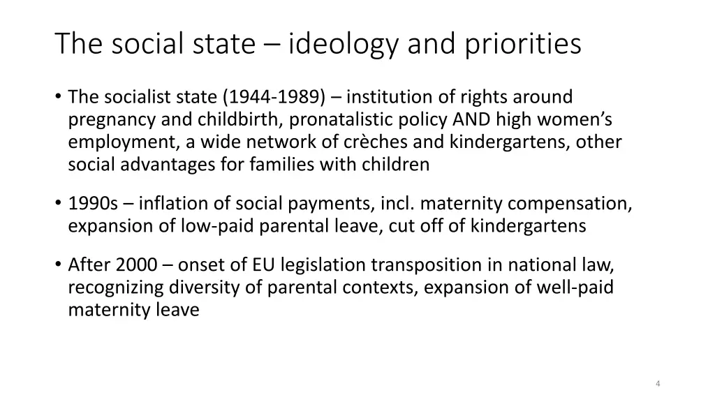 the social state ideology and priorities