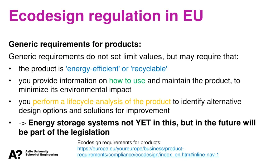 ecodesign regulation in eu