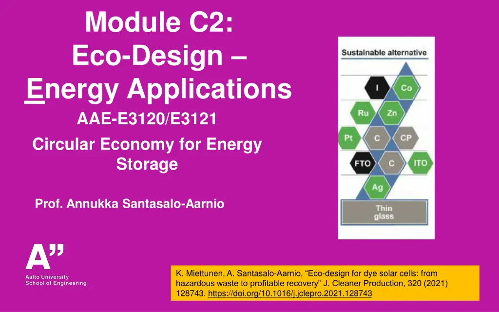 module c2 eco design energy applications