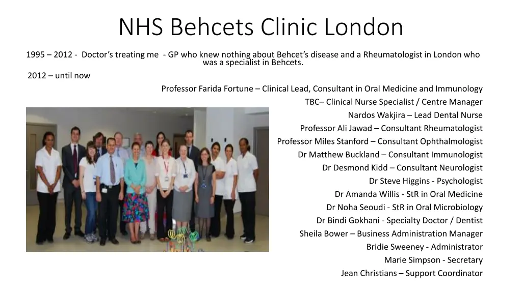 nhs behcets clinic london