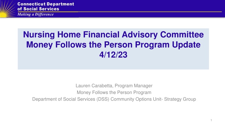 nursing home financial advisory committee money