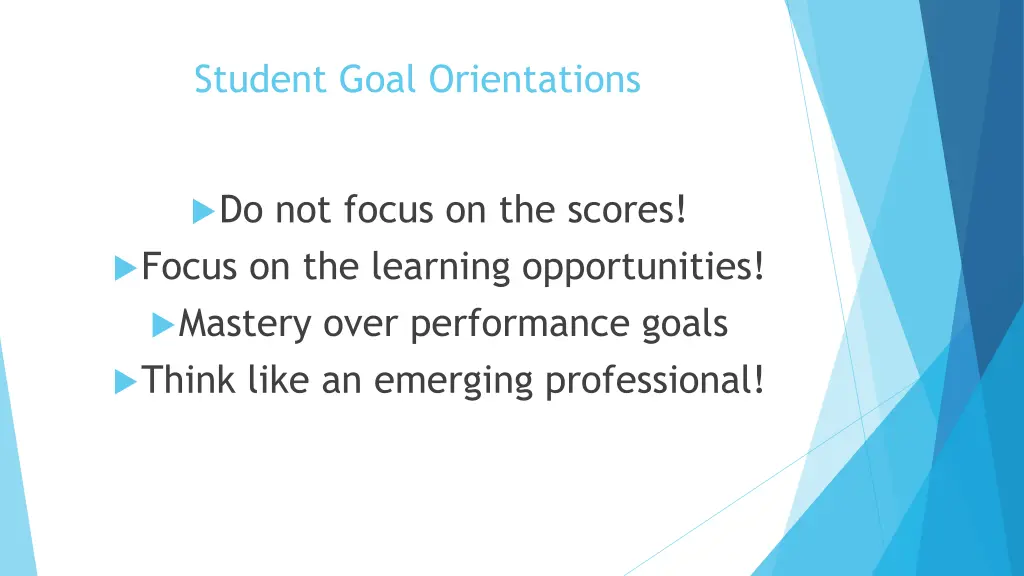 student goal orientations 1