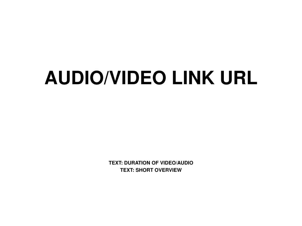 audio video link url