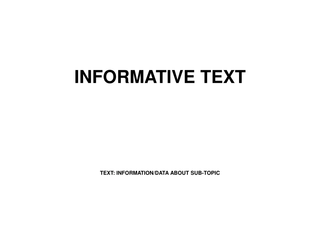 informative text