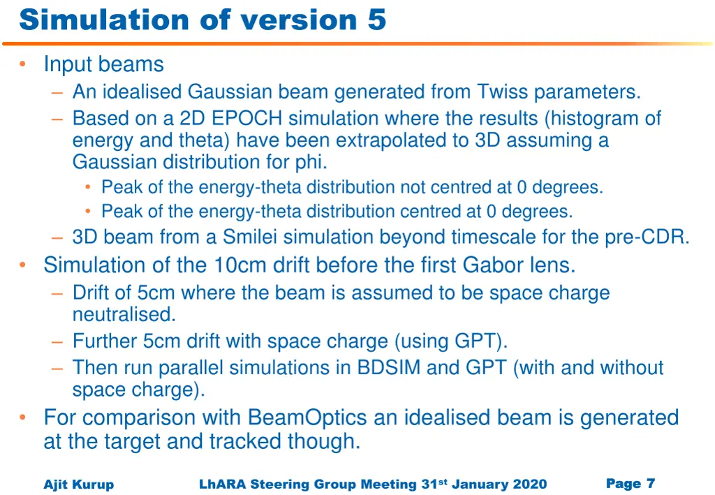 simulation of version 5