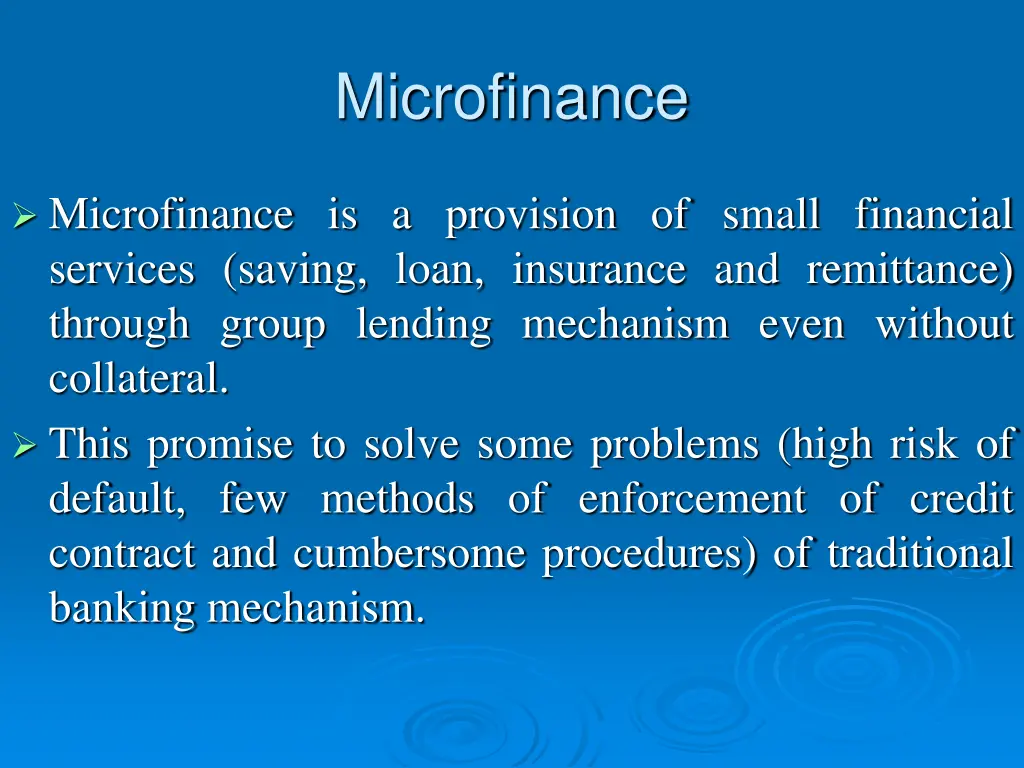 microfinance