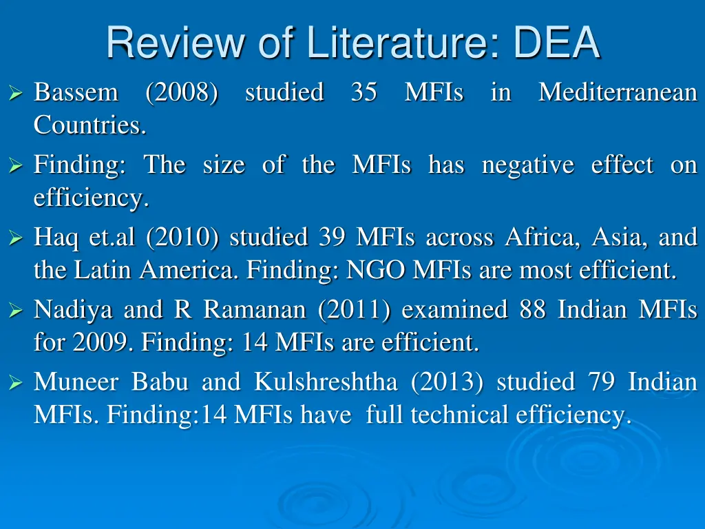 review of literature dea bassem 2008 studied