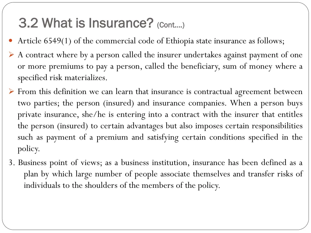 3 2 what is insurance 3 2 what is insurance cont 1