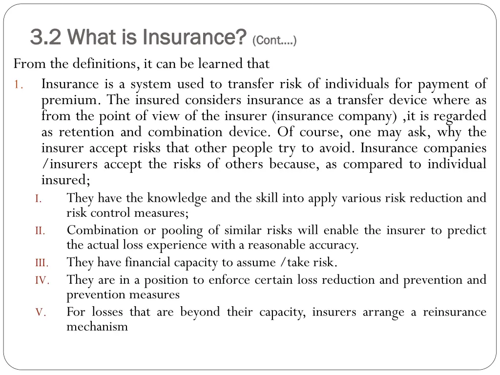 3 2 what is insurance 3 2 what is insurance cont 3