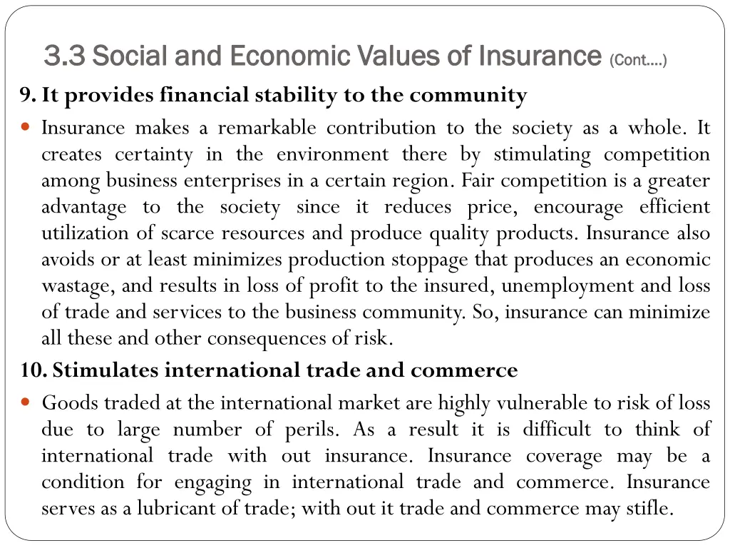 3 3 social and economic values of insurance 4