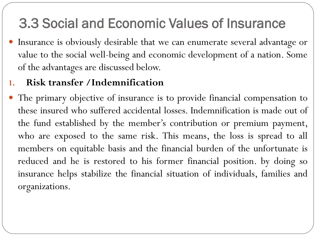 3 3 social and economic values of insurance