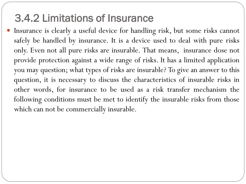 3 4 2 limitations of insurance 3 4 2 limitations