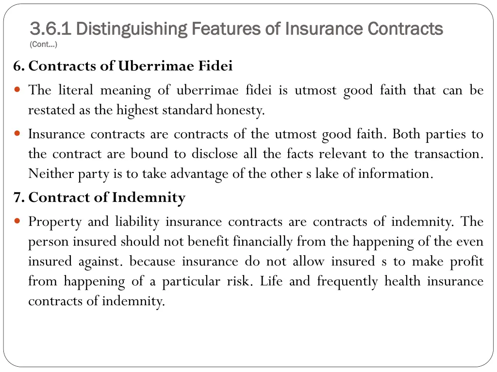 3 6 1 distinguishing features of insurance 2