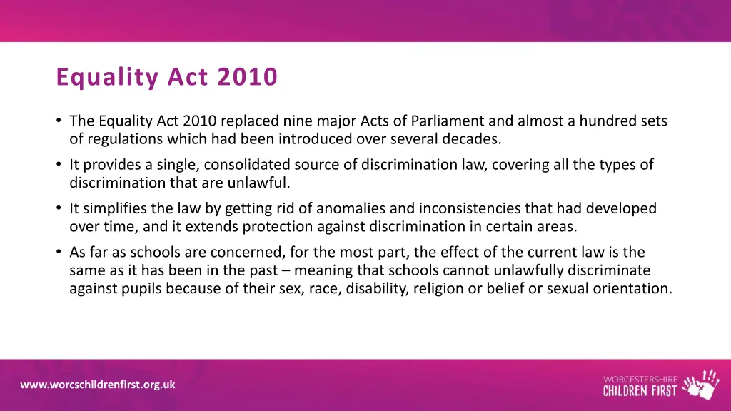 equality act 2010