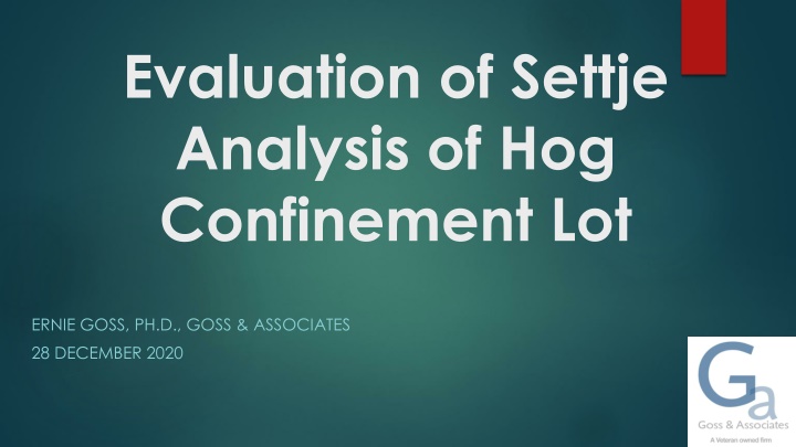 evaluation of settje analysis of hog confinement