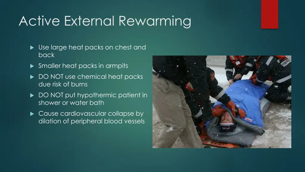 active external rewarming