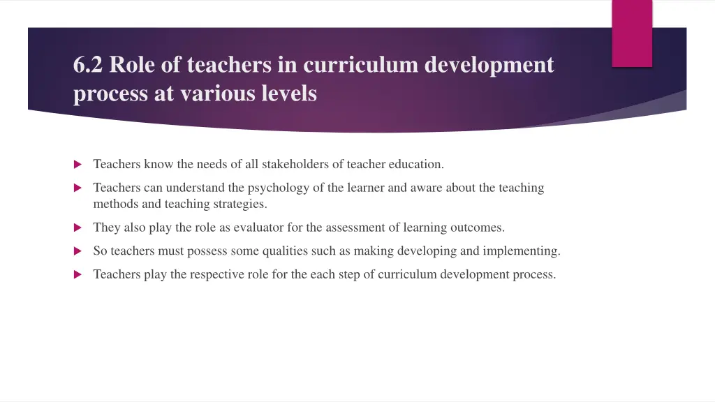 6 2 role of teachers in curriculum development