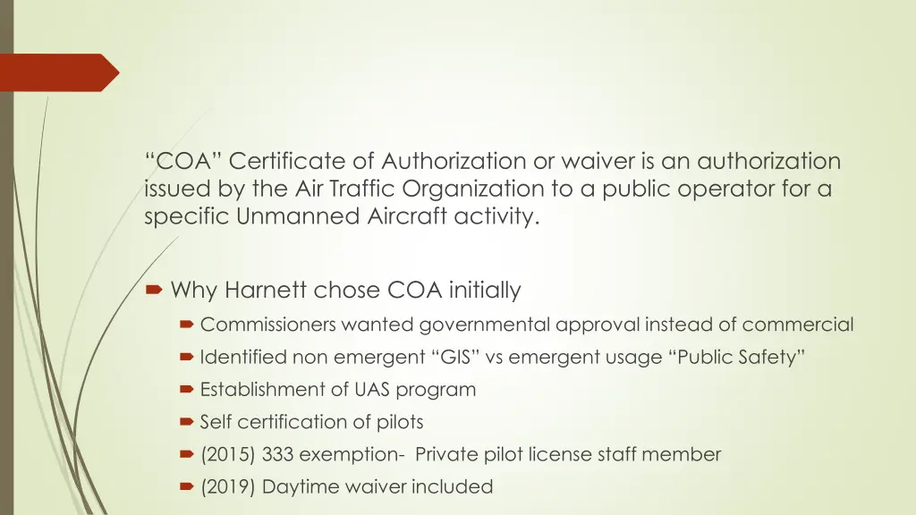 coa certificate of authorization or waiver