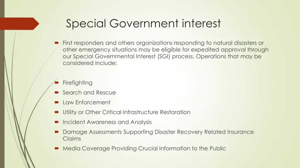 special government interest