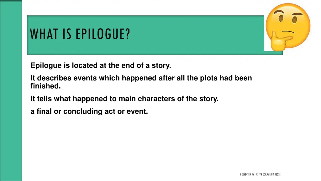 what is epilogue