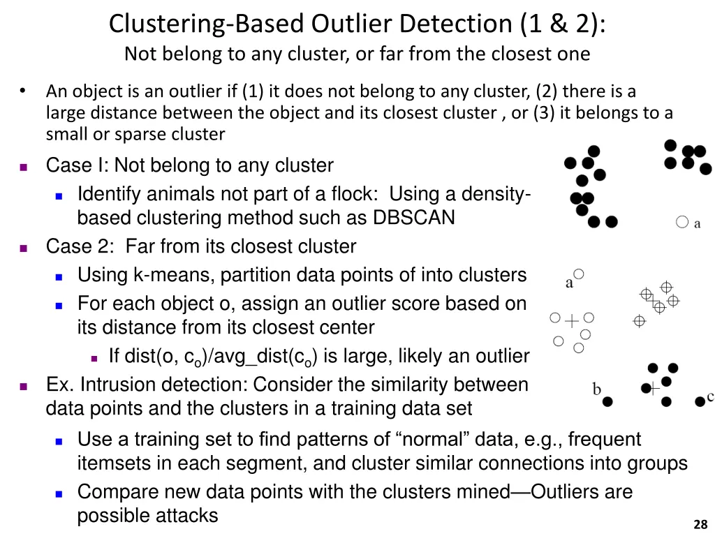 clustering based outlier detection 1 2 not belong