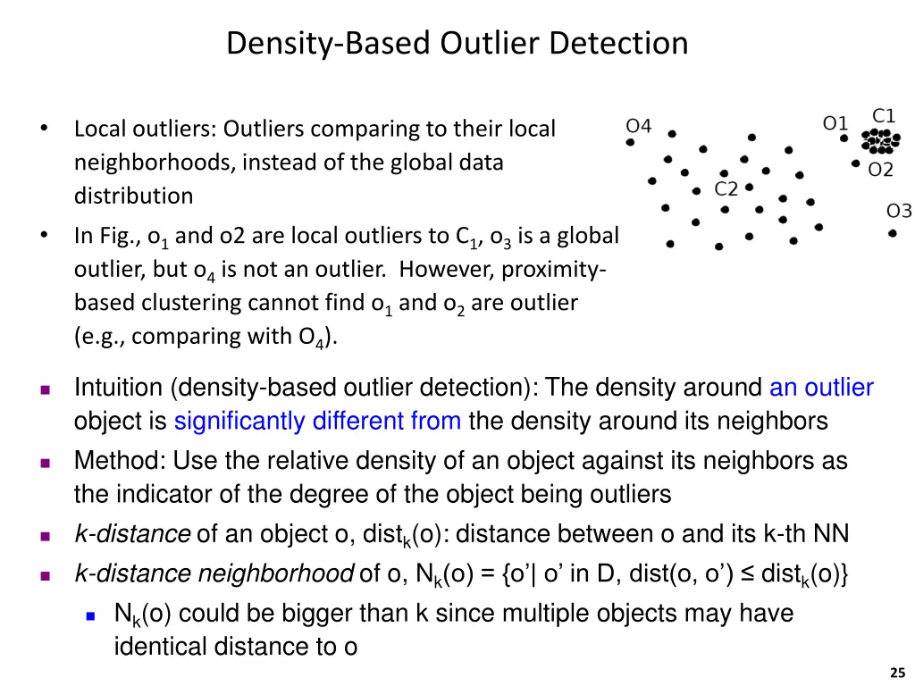 density based outlier detection