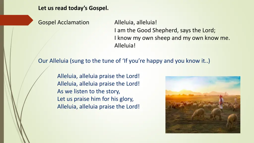 let us read today s gospel