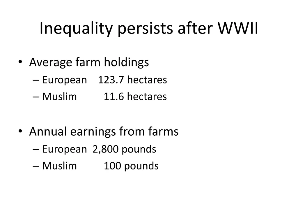 inequality persists after wwii