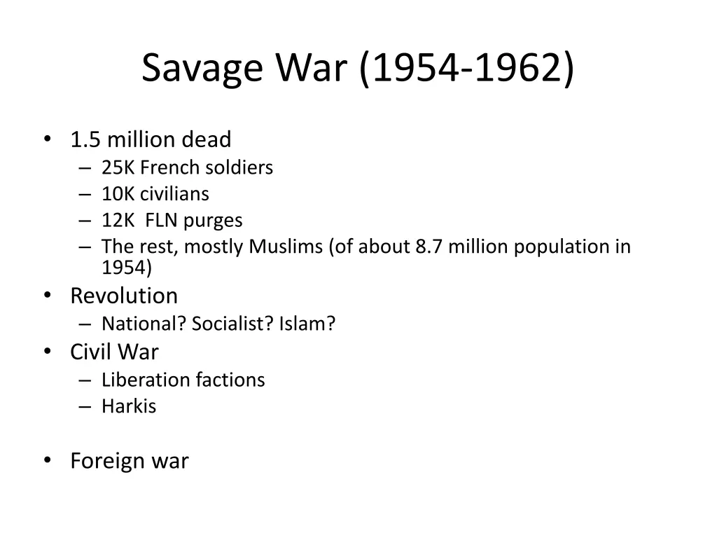 savage war 1954 1962