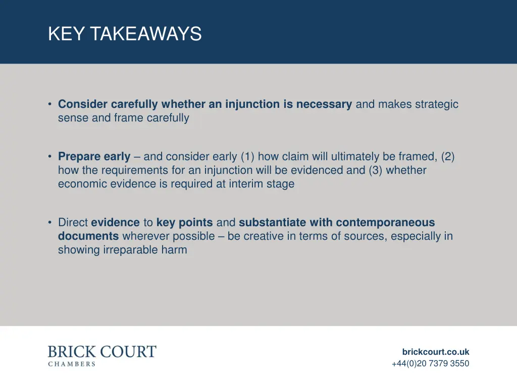 key takeaways