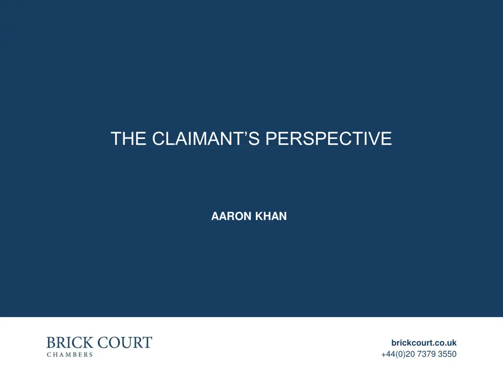 the claimant s perspective