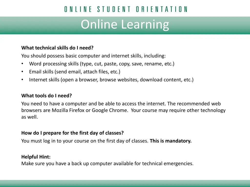 online learning 1