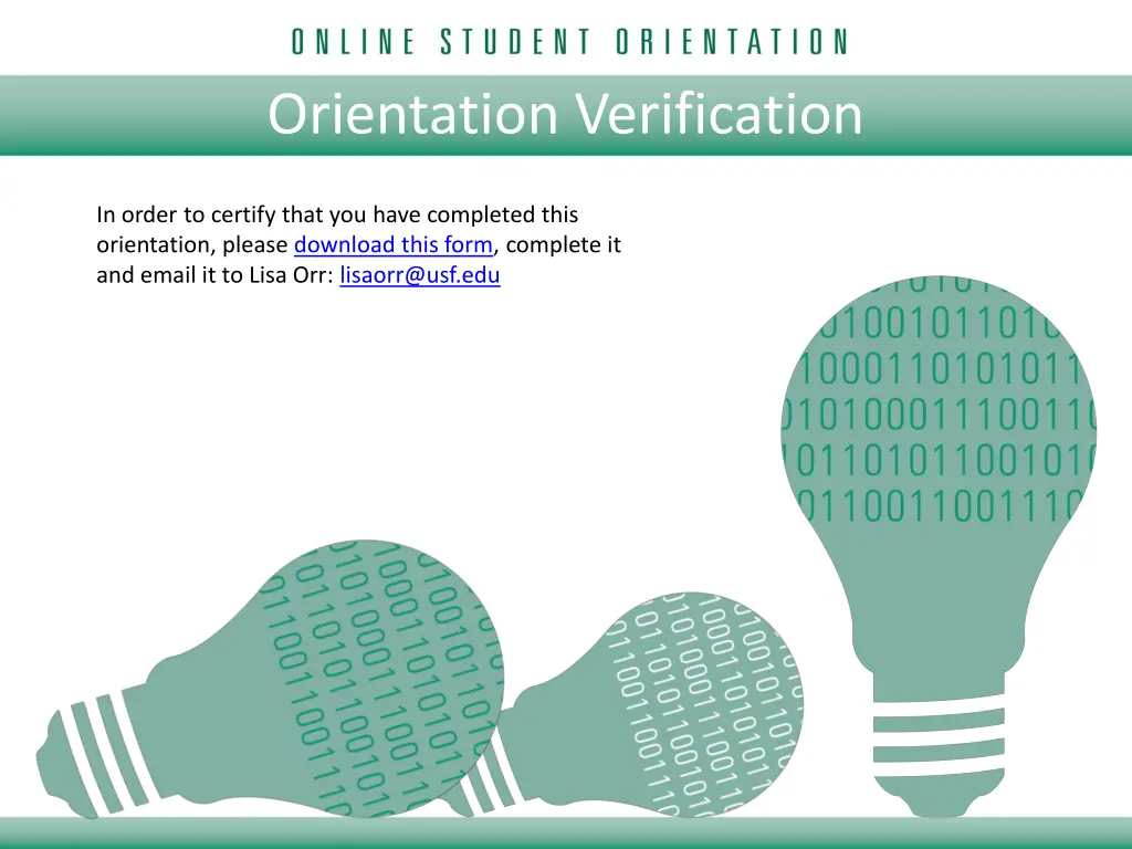 orientation verification