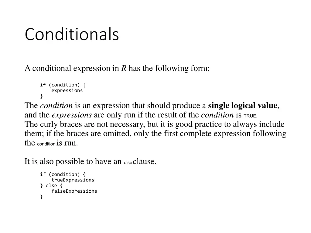 conditionals 1